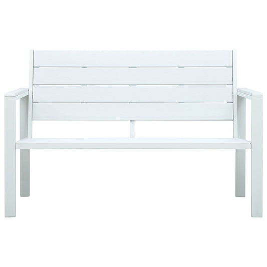 Garden Bench | White | HDPE and Steel | 120 cm | Durable | Garden Bench Garden Bench | White | HDPE and Steel | 120 cm | Durable | Garden Bench