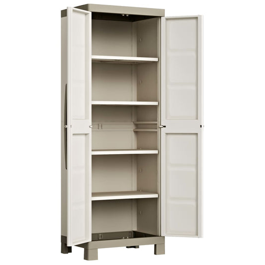 Storage Cabinet with Shelves Excellence Beige and Taupe 182 cm Storage Cabinet with Shelves Excellence Beige and Taupe 182 cm