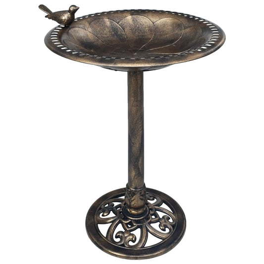 Garden Bird Bath Bronze Plastic Garden Bird Bath Bronze Plastic