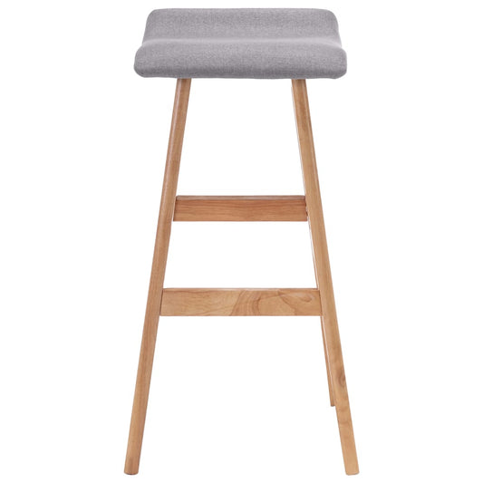 Bar Stool Light Grey Fabric Bar Stool Light Grey Fabric