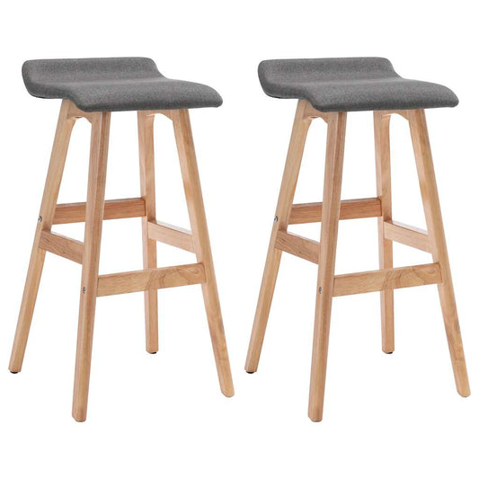 Bar Stools 2 pcs Dark Grey Fabric Bar Stools 2 pcs Dark Grey Fabric