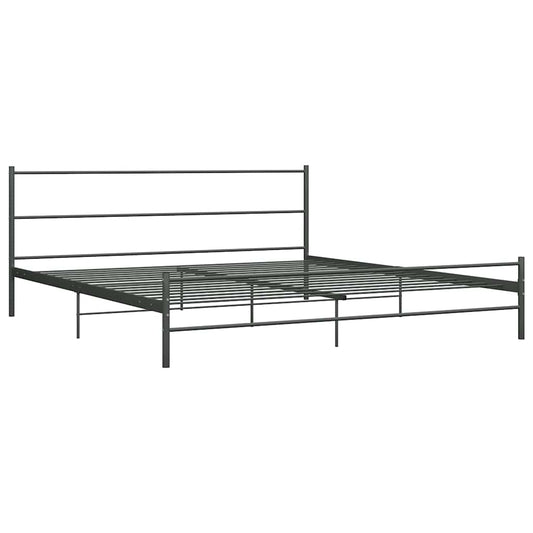 284684 vidaXL Bed Frame without Mattress Grey Metal 180x200 cm Super King 284684 vidaXL Bed Frame without Mattress Grey Metal 180x200 cm Super King