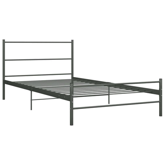 284685 vidaXL Bed Frame without Mattress Grey Metal 100x200 cm 284685 vidaXL Bed Frame without Mattress Grey Metal 100x200 cm