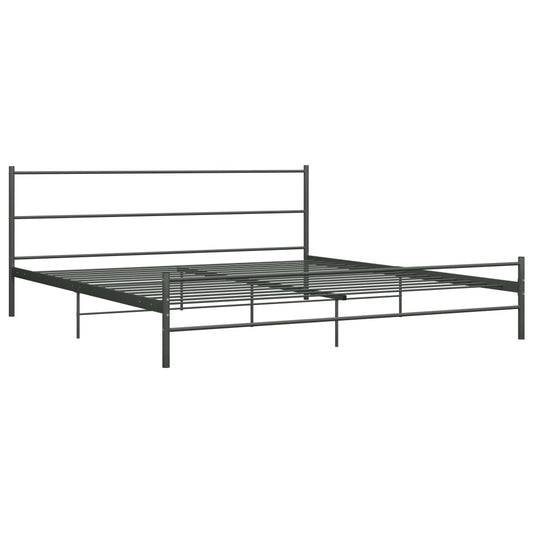 284687 vidaXL Bed Frame without Mattress Grey Metal 200x200 cm 284687 vidaXL Bed Frame without Mattress Grey Metal 200x200 cm