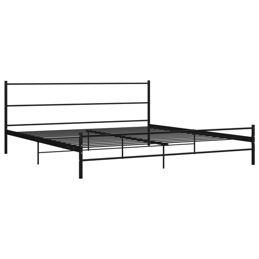284691 vidaXL Bed Frame without Mattress Black Metal 200x200 cm 284691 vidaXL Bed Frame without Mattress Black Metal 200x200 cm