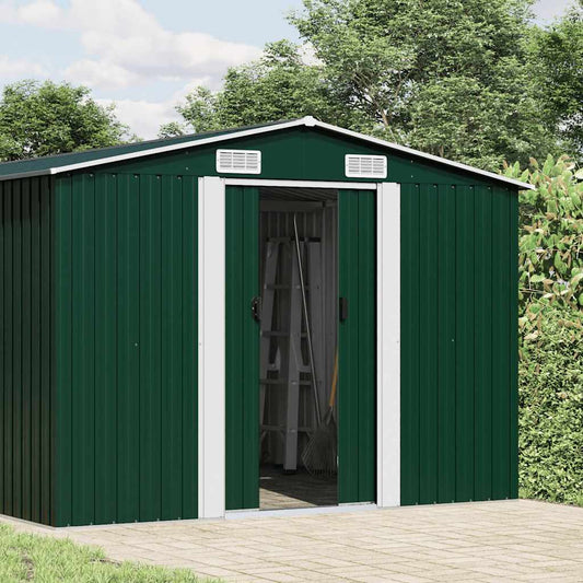 Garden Shed Green 257x779x181 cm Galvanised steel Garden Shed Green 257x779x181 cm Galvanised steel