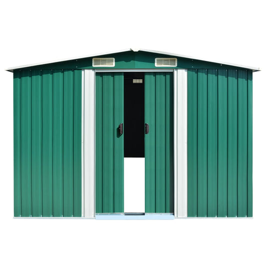 Garden Shed Green 257x990x181 cm Galvanised steel Garden Shed Green 257x990x181 cm Galvanised steel