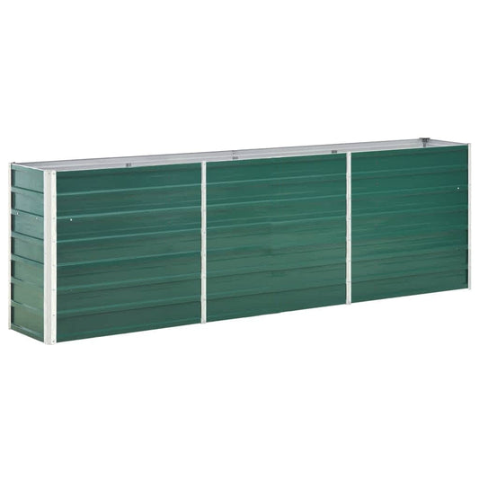 Garden Raised Bed Galvanised Steel 240x40x77 cm Green Garden Raised Bed Galvanised Steel 240x40x77 cm Green