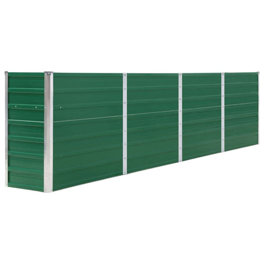 Raised Garden Bed 320x40x77 cm Galvanised Steel Green Raised Garden Bed 320x40x77 cm Galvanised Steel Green