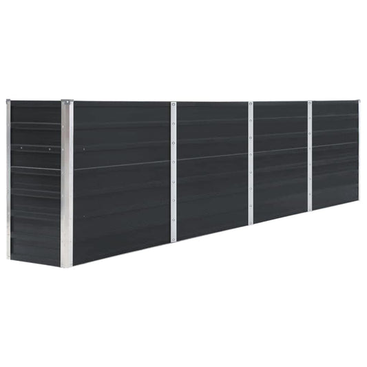 Raised Garden Bed 320x40x77 cm Galvanised Steel Anthracite Raised Garden Bed 320x40x77 cm Galvanised Steel Anthracite