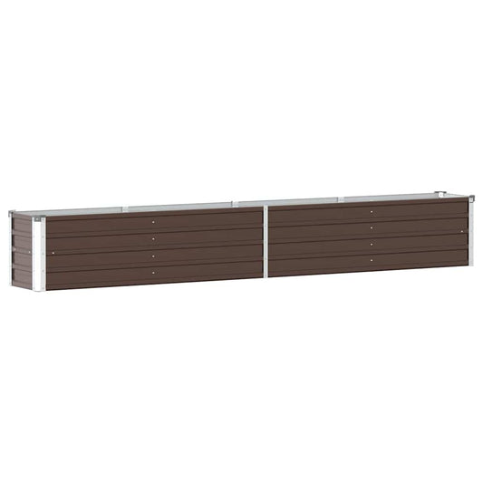 Garden Raised Bed Galvanised Steel 320x40x45 cm Brown Garden Raised Bed Galvanised Steel 320x40x45 cm Brown
