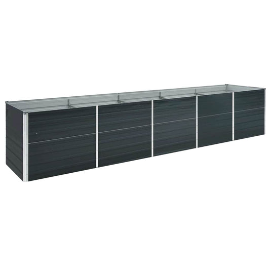 Garden Raised Bed Galvanised Steel 400x80x77 cm Anthracite Garden Raised Bed Galvanised Steel 400x80x77 cm Anthracite
