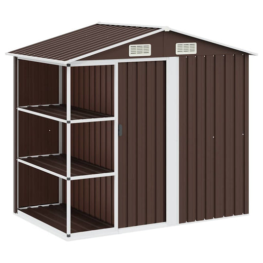 Garden Shed | Brown | Galvanised Iron | 205x130x183 cm Garden Shed | Brown | Galvanised Iron | 205x130x183 cm