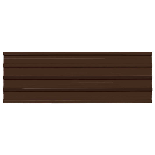 Roof Panel 12 pcs Brown 129 x 45 cm Galvanised steel Roof Panel 12 pcs Brown 129 x 45 cm Galvanised steel