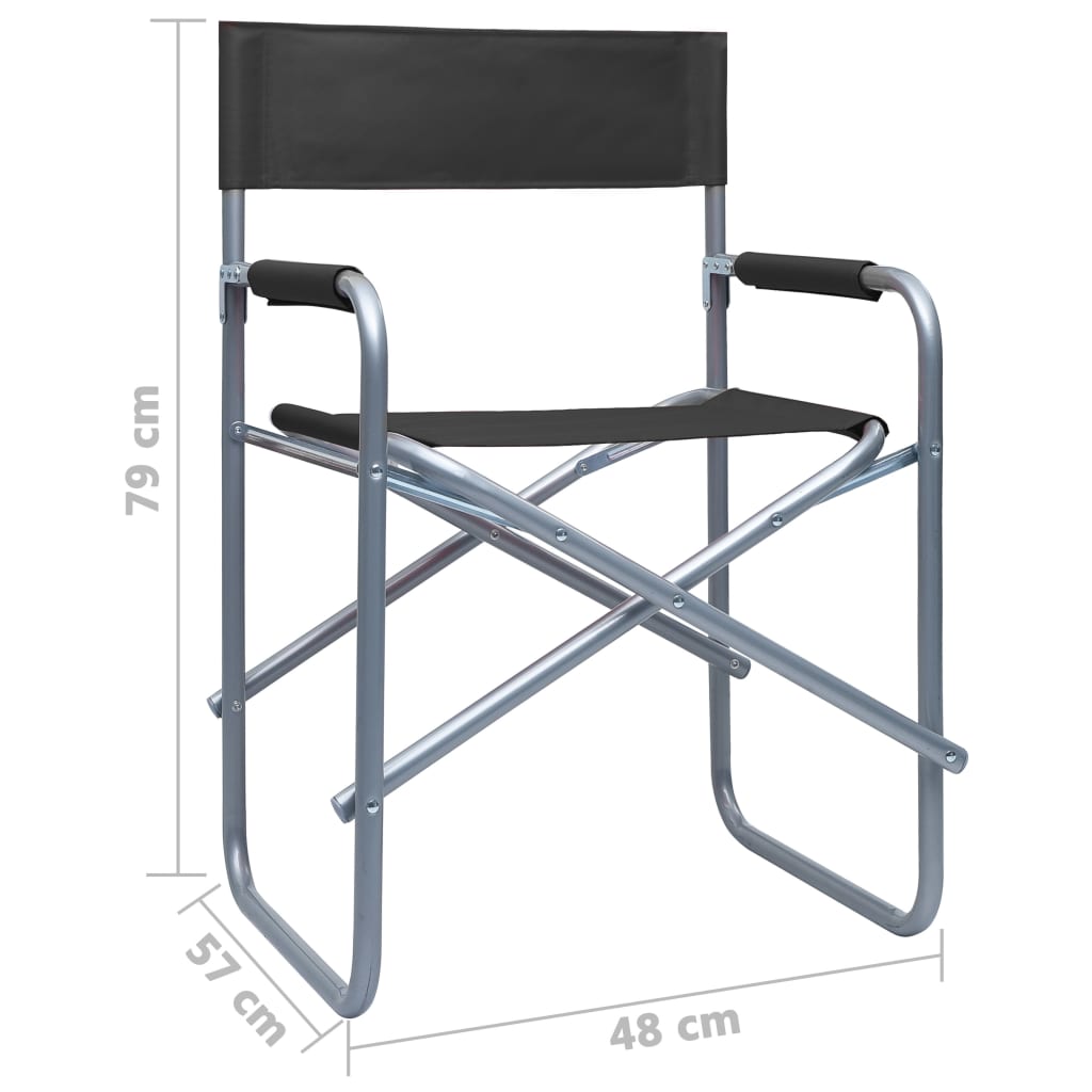 Director's Chair | Set of 2 | Black | Steel, Polyester | Standard