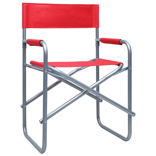Director's Chairs 2 pcs Steel Red Director's Chairs 2 pcs Steel Red