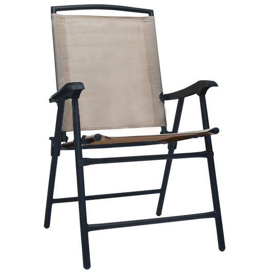 Chair | Set of 2 | Taupe | Textilene, Steel | Medium | Foldable | Chair Chair | Set of 2 | Taupe | Textilene, Steel | Medium | Foldable | Chair