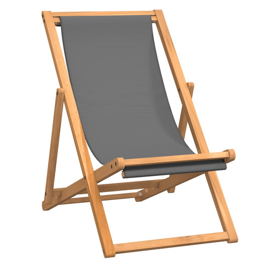 Beach Chair | Grey | Teak wood | Standard | Multi-Position Backrest Beach Chair | Grey | Teak wood | Standard | Multi-Position Backrest