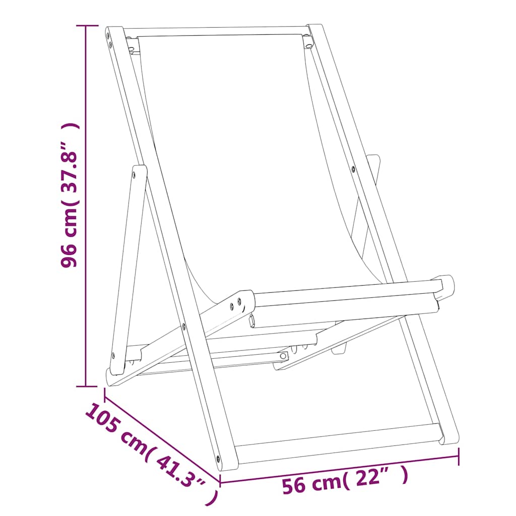 Folding Chair Solid Teak Wood Grey