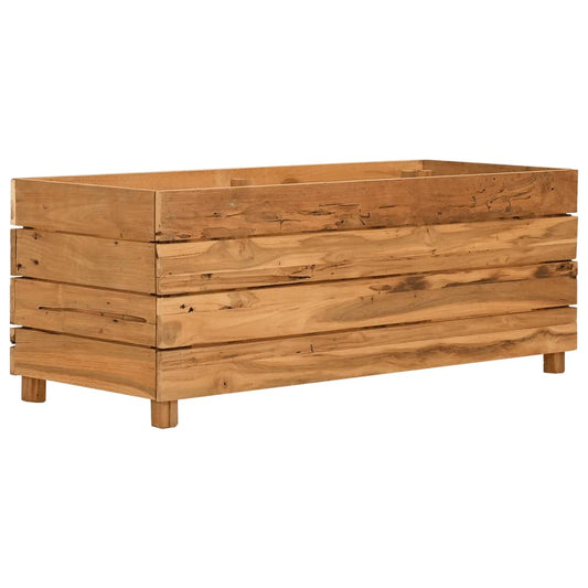 Raised Bed | Natural Wood | Recycled Teak Wood, Steel | Medium | Planters Raised Bed | Natural Wood | Recycled Teak Wood, Steel | Medium | Planters