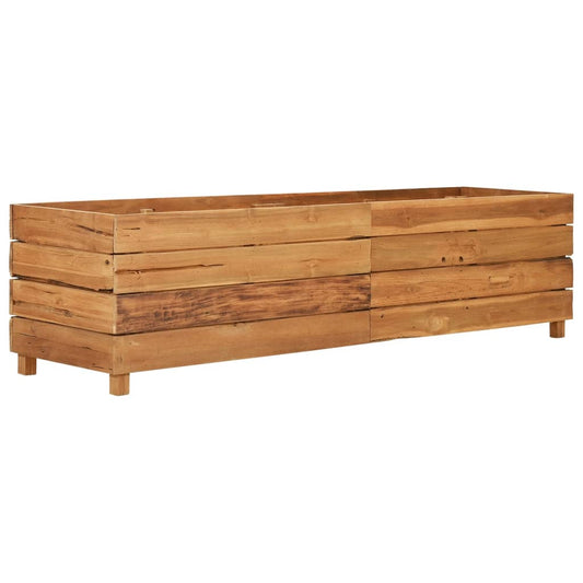 Raised Bed | Natural wood | Recycled teak wood and steel | Large Raised Bed | Natural wood | Recycled teak wood and steel | Large