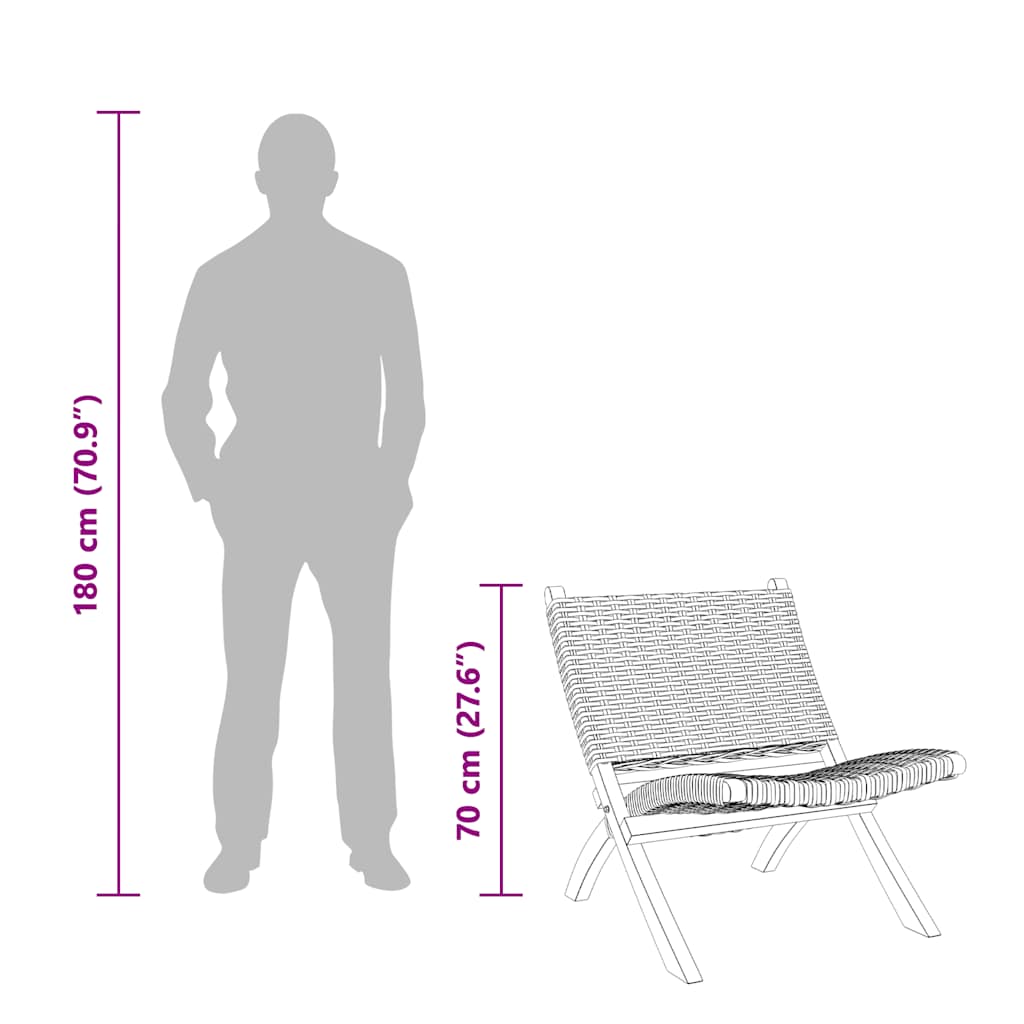 Relaxing Chair White Natural Kubu Rattan&Solid Mahogany Wood