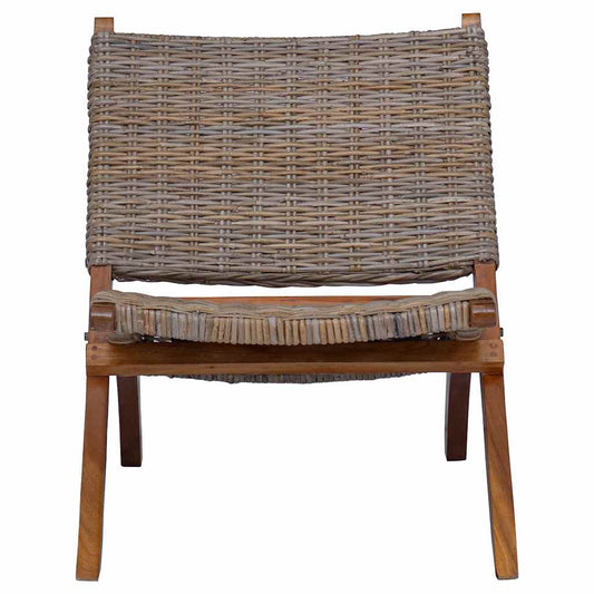 Relaxing Chair | Natural Brown | Kubu Rattan and Solid Mahogany | Medium Relaxing Chair | Natural Brown | Kubu Rattan and Solid Mahogany | Medium
