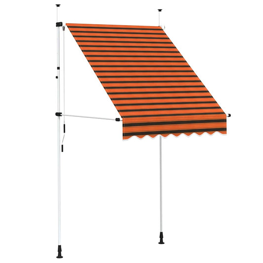 145835 vidaXL Manual Retractable Awning 150 cm Orange and Brown 145835 vidaXL Manual Retractable Awning 150 cm Orange and Brown