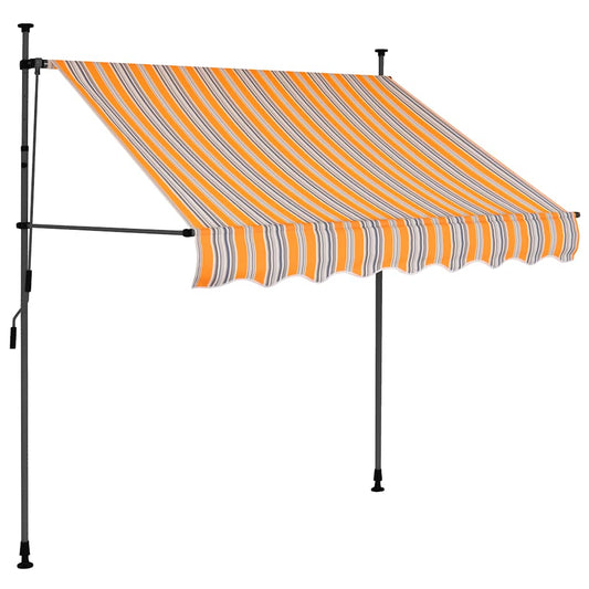 Retractable Awning | Yellow and Blue Retractable Awning | Yellow and Blue