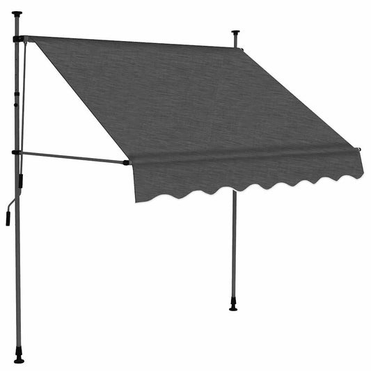 Manual Retractable Awning with LED 100 cm Anthracite Manual Retractable Awning with LED 100 cm Anthracite