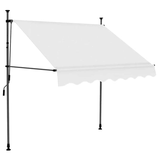 Manual Retractable Awning with LED 150 cm Cream Manual Retractable Awning with LED 150 cm Cream