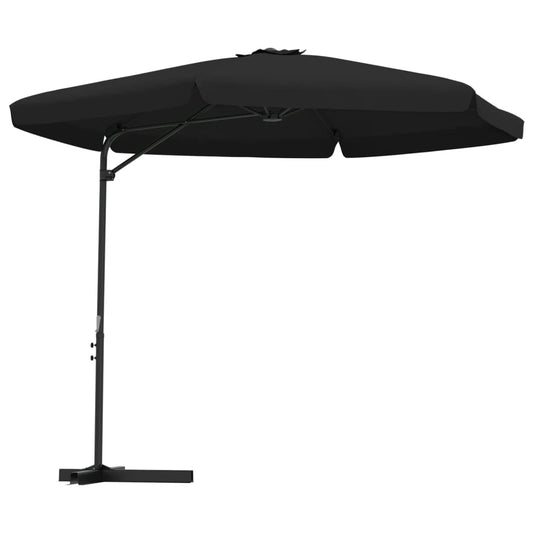 Garden Parasol with Steel Pole 300 cm Black Garden Parasol with Steel Pole 300 cm Black