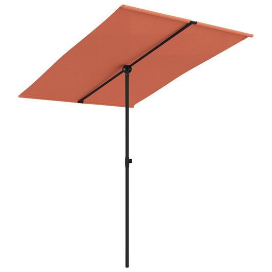 Garden Parasol with Aluminium Pole 2x1.5 m Terracotta Garden Parasol with Aluminium Pole 2x1.5 m Terracotta