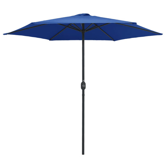 Garden Parasol with Aluminium Pole 270x246 cm Azure Blue Garden Parasol with Aluminium Pole 270x246 cm Azure Blue