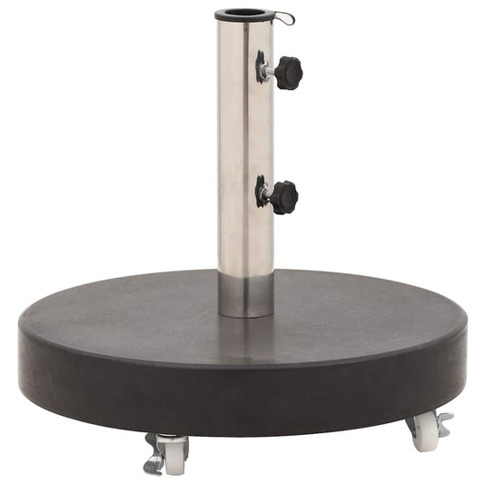Parasol Base | Black | Granite, Stainless Steel | 30 kg | Rollable Parasol Base | Black | Granite, Stainless Steel | 30 kg | Rollable