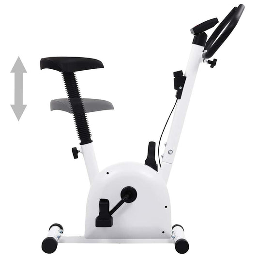 92137 vidaXL Exercise Bike with Belt Resistance White 92137 vidaXL Exercise Bike with Belt Resistance White