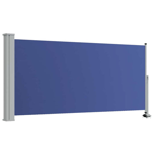 Patio Retractable Side Awning 120x300 cm Blue Patio Retractable Side Awning 120x300 cm Blue