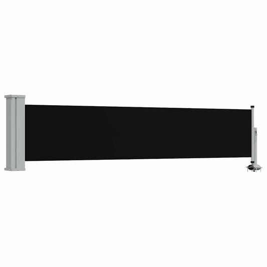 Patio Retractable Side Awning 60x300 cm Black Patio Retractable Side Awning 60x300 cm Black