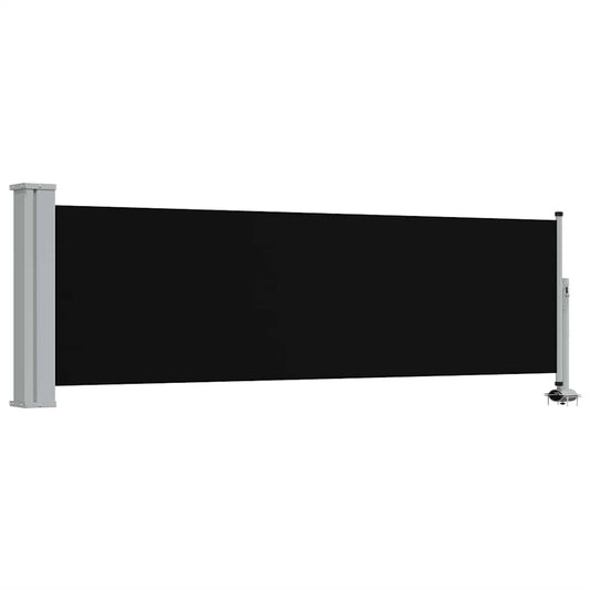 Patio Retractable Side Awning 80x300 cm Black Patio Retractable Side Awning 80x300 cm Black