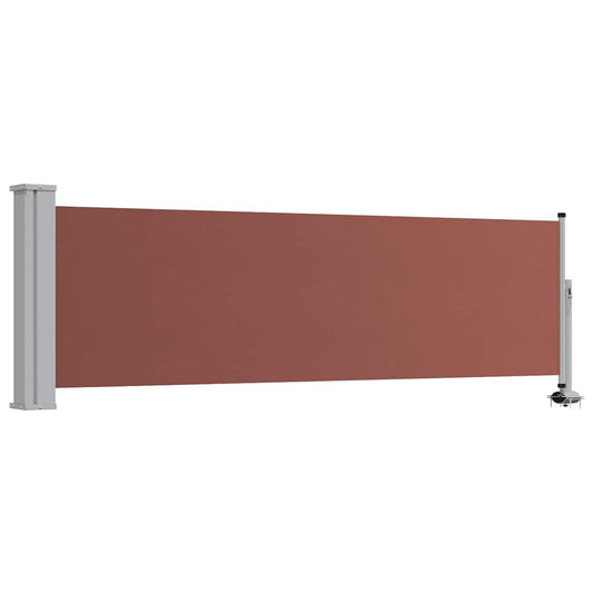 Patio Retractable Side Awning 80x300 cm Brown Patio Retractable Side Awning 80x300 cm Brown