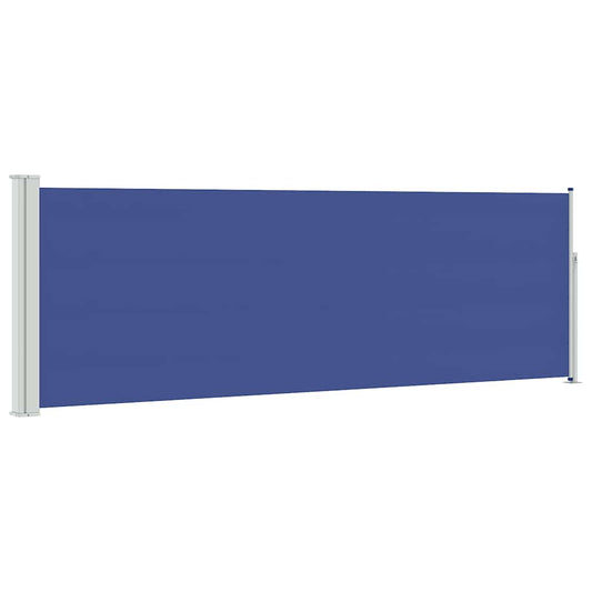 Patio Retractable Side Awning 100x300 cm Blue Patio Retractable Side Awning 100x300 cm Blue