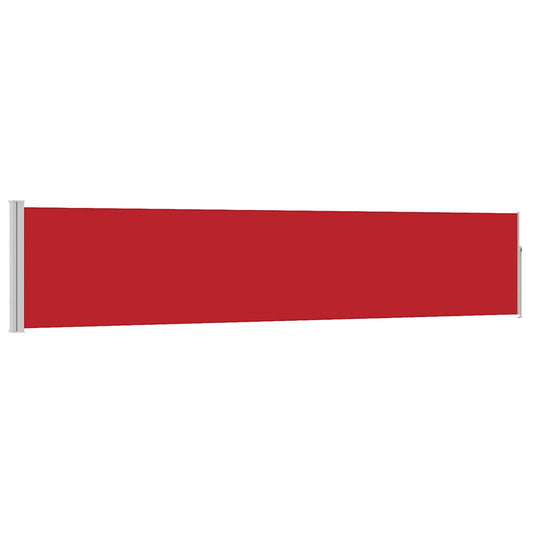 Patio Retractable Side Awning 100x500 cm Red Patio Retractable Side Awning 100x500 cm Red