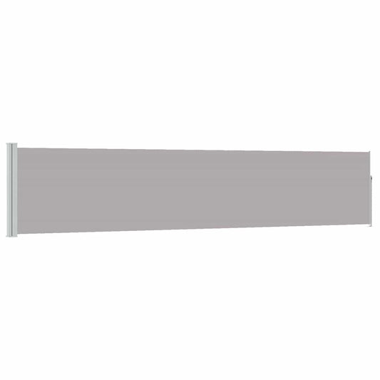 Patio Retractable Side Awning 100x500 cm Grey Patio Retractable Side Awning 100x500 cm Grey