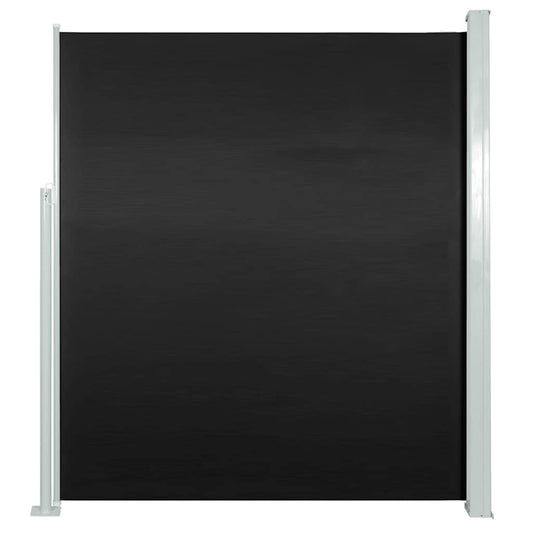 Patio Retractable Side Awning 120x500 cm Black Patio Retractable Side Awning 120x500 cm Black