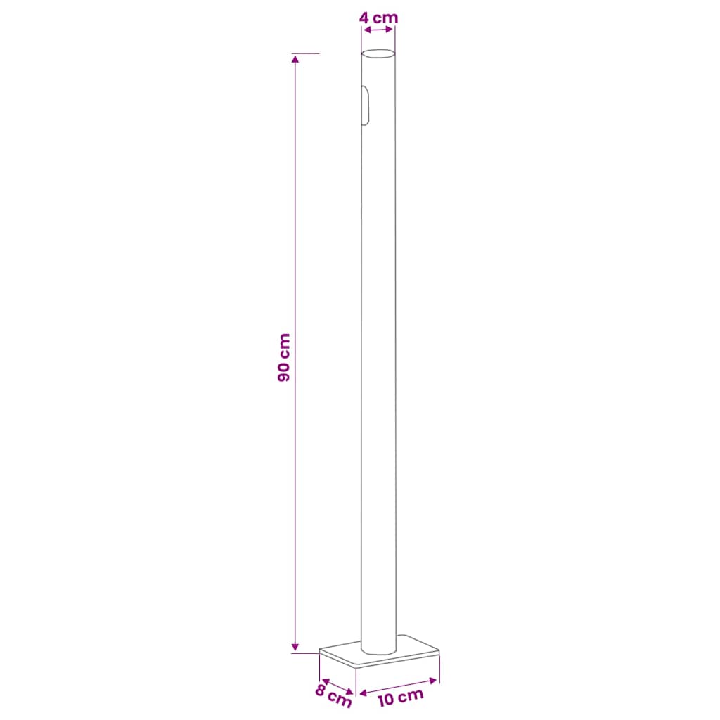 Patio Retractable Side Awning 140x514 cm Cream