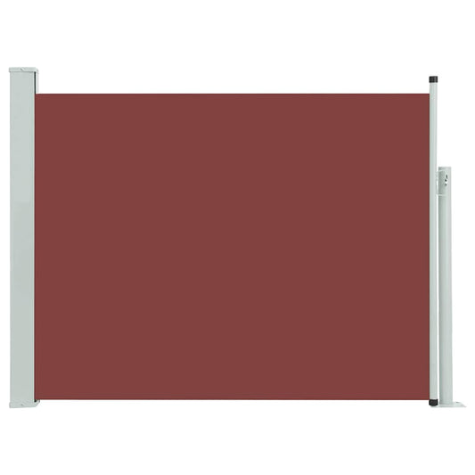 Patio Retractable Side Awning 140x500 cm Brown Patio Retractable Side Awning 140x500 cm Brown