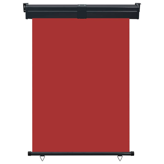 Balcony Side Awning | Red | Steel | 125 cm x 250 cm | Retractable Balcony Side Awning | Red | Steel | 125 cm x 250 cm | Retractable