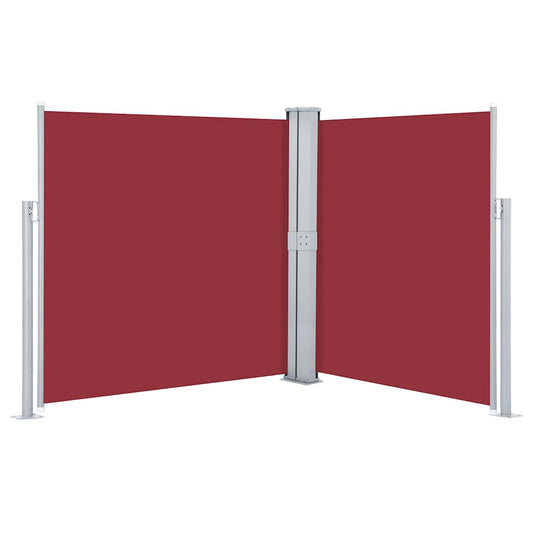 Retractable Side Awning Red 140x600 cm Retractable Side Awning Red 140x600 cm