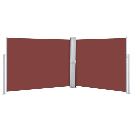 Retractable Side Awning Brown 140x1000 cm Retractable Side Awning Brown 140x1000 cm