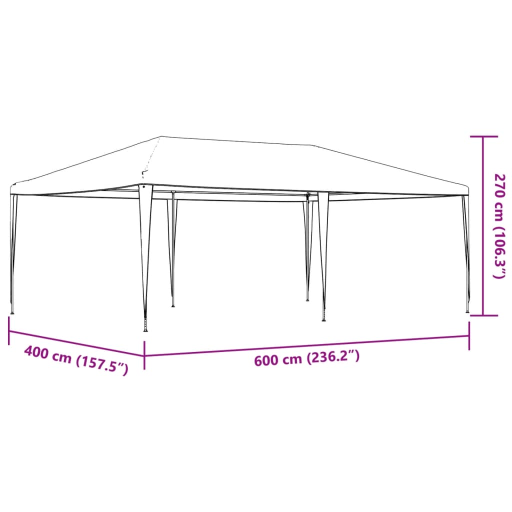 Party Tent 4x6 m White